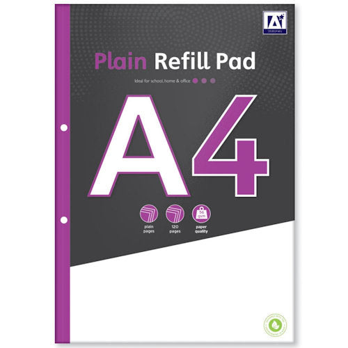 A4 Plain Paper Refill Pad - 120 Pages Versatile Writing Surface Notes Sketches Diagrams