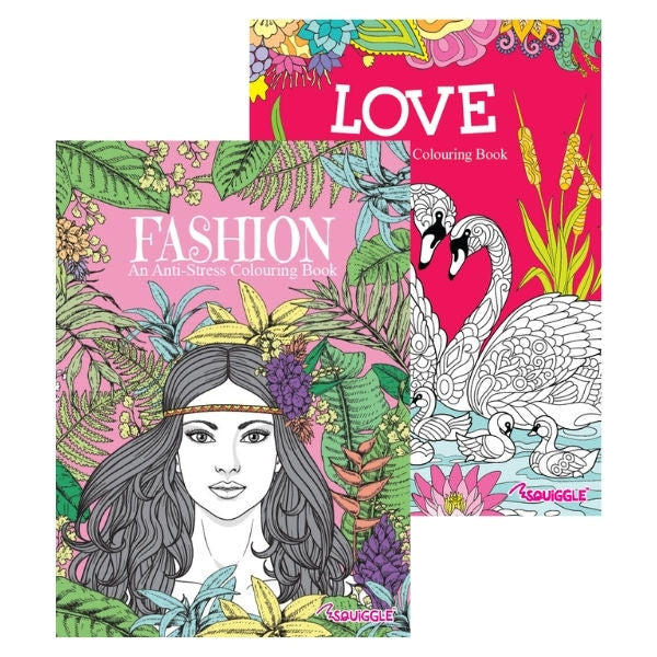 A4 Fashion Fantasy Colouring Book - Assorted Stylish Fantasy Themes High Quality