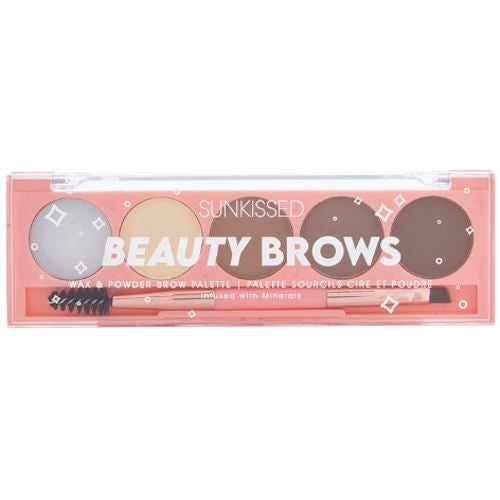 Sunkissed Cosmetics Beauty Brows Palette - Complete Brow Kit Defined Sculpted Brows