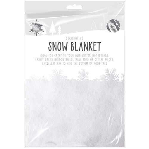 Christmas Snow Blanket - 70cm x 50cm Festive Fake Snow Sheet Decorations Winter Displays