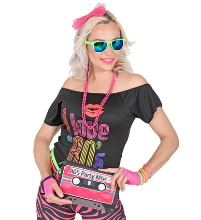 Neon Pink The 80s Fashion Accessories