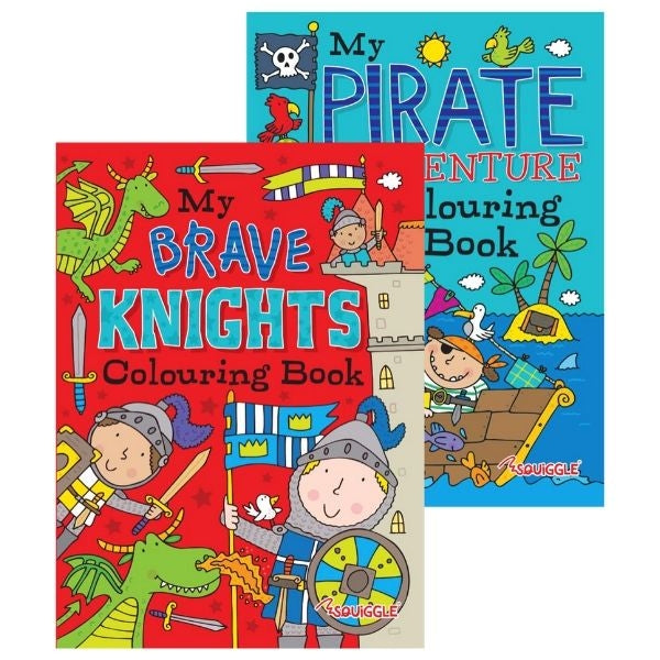 Pirates or Knights Colouring Book