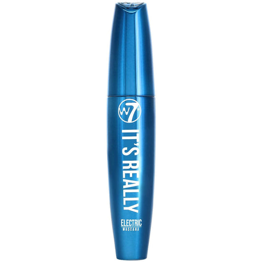 W7 Cosmetics It's Really Electric Mascara - Blue Bold Volumizing Smudge Proof Long Lasting Eye Makeup
