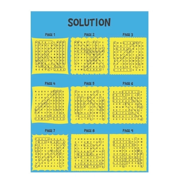 Kids Word Search Puzzle Book - Single Assorted Engaging Word Search Puzzles Children's Entertainment